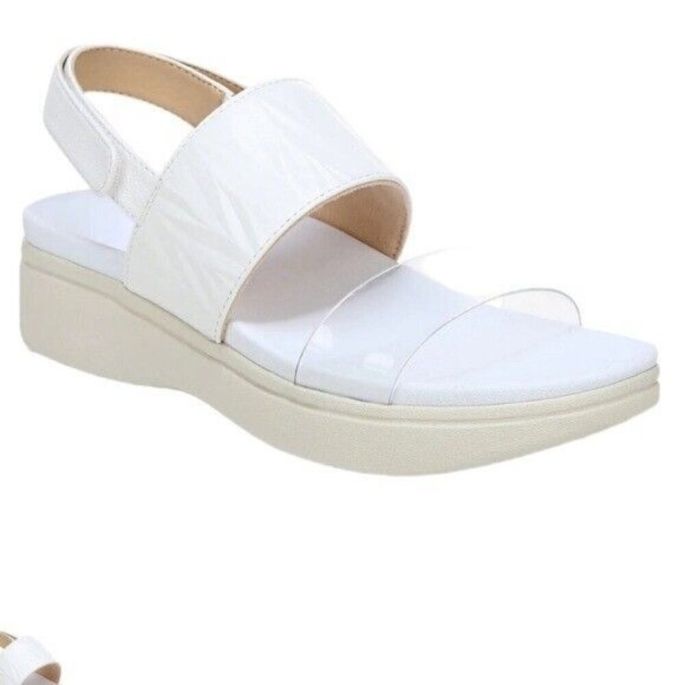 VIONIC Karleen Embossed Leather Sandals White Size 11 NEW - Picture 2 of 8